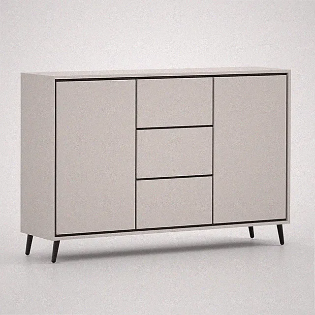 Kommode mit zwei Drehtüren und drei Schubladen Kommode FRESCO 2D3S 150 cm