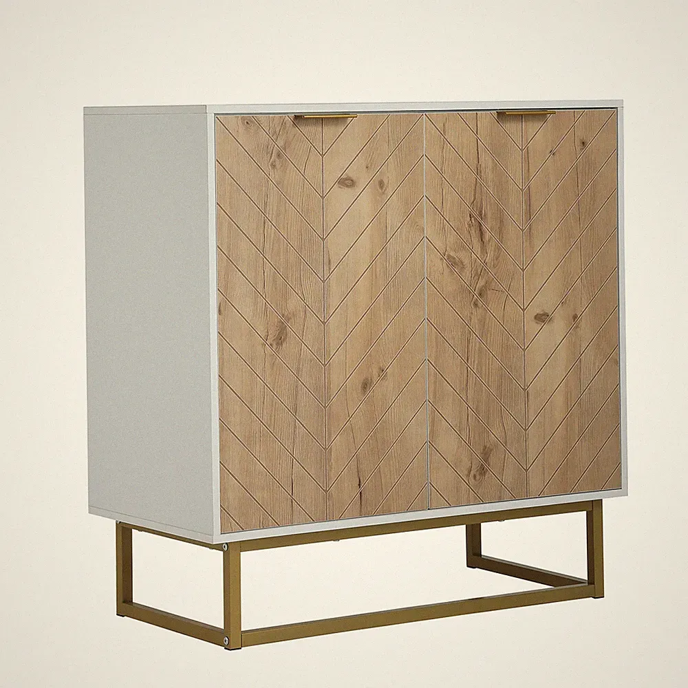 Kommode Möbel Schrank- 2 Türen 80 cm breit Sideboard Anrichte Beistellschrank