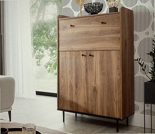 Kommode Moliss M03 Highboard Schrank Anrichte Metallsockel Barschrank Industrial