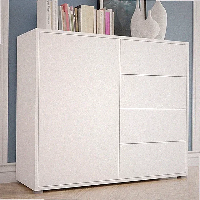 Kommode Nahlir 1D4SZ mit Schubladen Kollektion Highboard Sideboard Modern PR M24