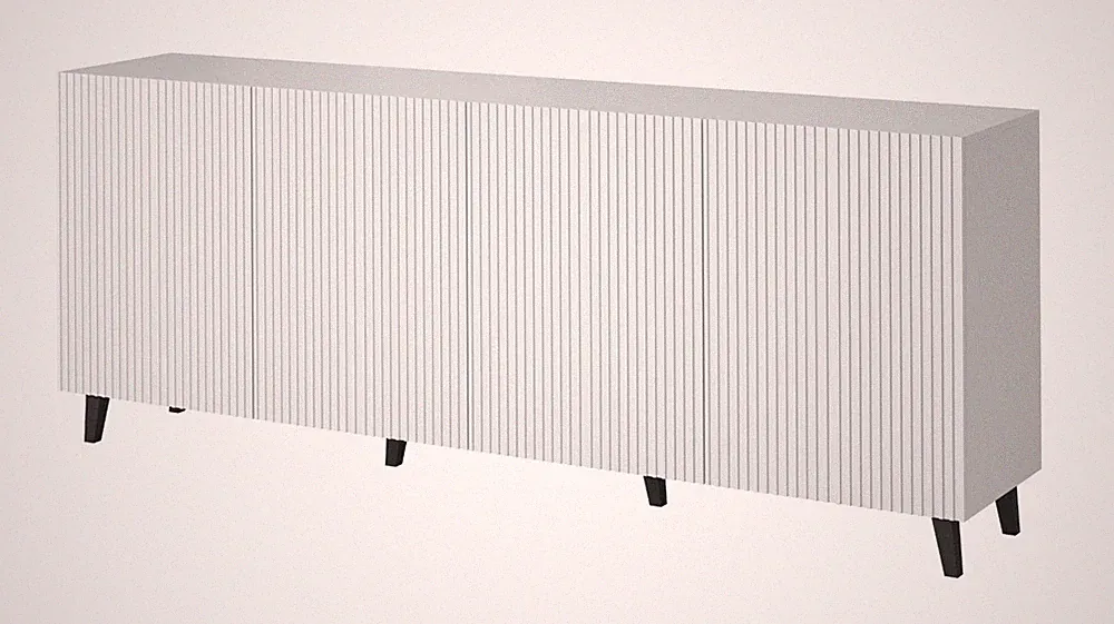 Kommode PAFOS 200 cm Stilvoll Sideboard 4 Türiger Wohnzimmerschrank