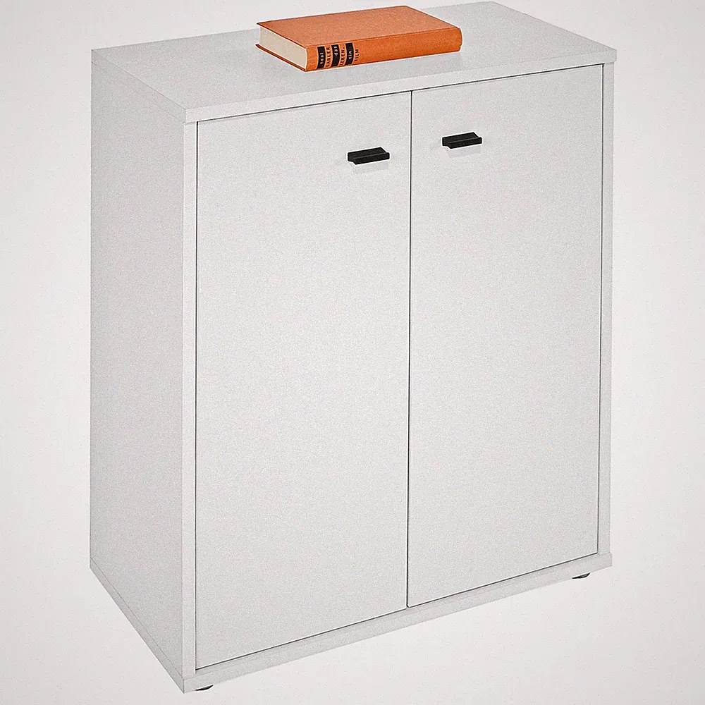 Kommode - Perlweiß - 2 Türen - 60 cm breit Sideboard Anrichte Beistellschrank
