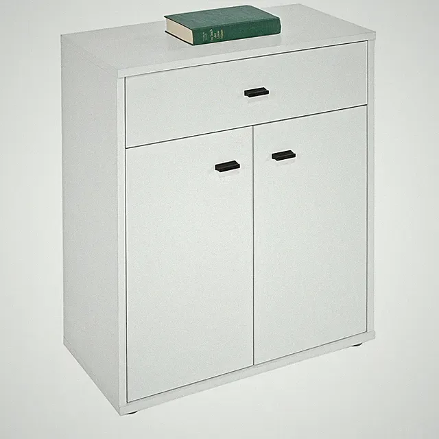 Kommode - Perlweiß - Türen und Schubkasten - 60 cm breit Sideboard Anrichte