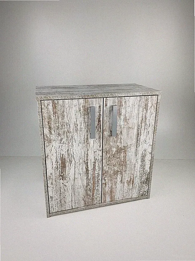 Kommode Rick Schrank mit 2 Türen 67x35x69cm Canyon White Pine Neu