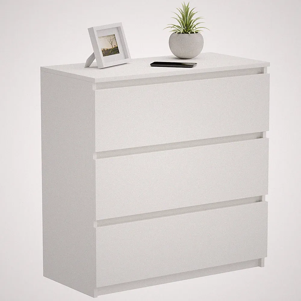Kommode Schrank ComfortCove 60 cm mit 3 Schubladen für Schlafzimmer Wohnzimmer