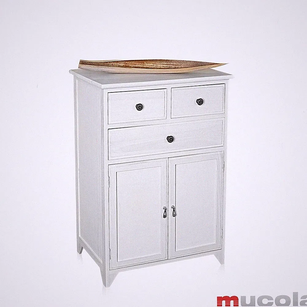 Kommode Schrank Regal Sideboard weiß Shabby Chic Holz Beistellschrank Anrichte