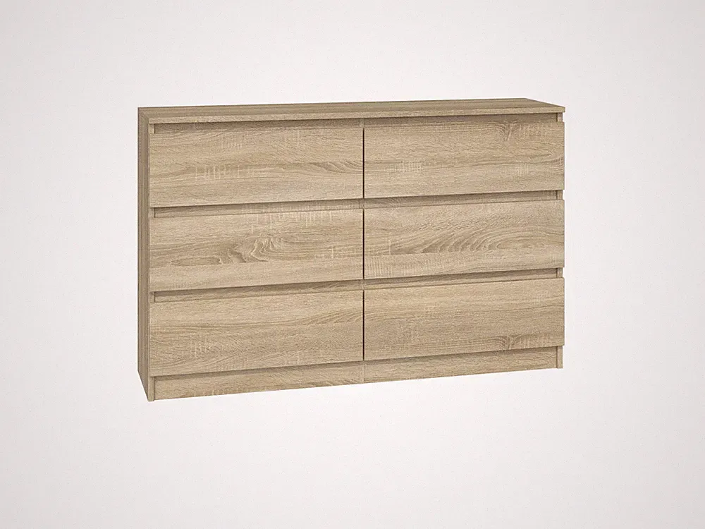 Kommode Schubladen Sideboard Schlafzimmer MALWA M6 Sonoma Eiche 120 cm