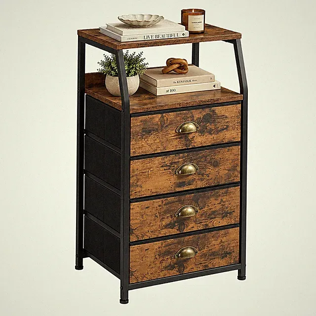 Kommode Schubladenschrank Unterwäsche Schrank Flurkommode Sideboard 4 Schubladen