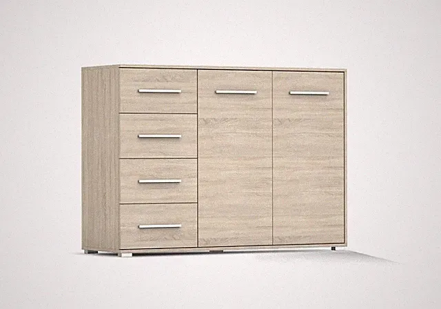 Kommode Schubladkasten Sideboard FRIDA 01 2D4S 135 cm Sonoma Eiche