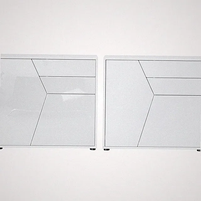 Kommode Sideboard Anrichte Schrank Benny in Weiß - Fronten in Weißtönen