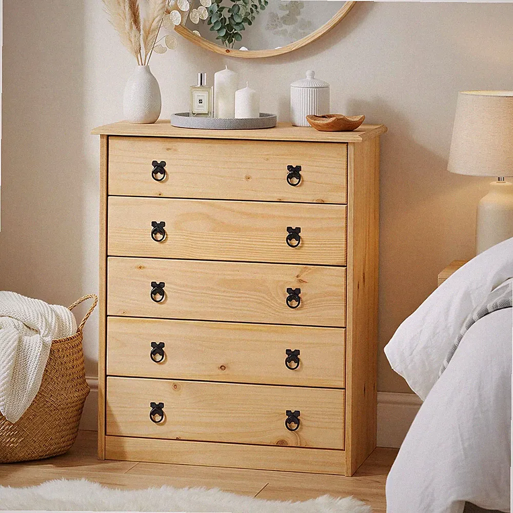 Kommode Sideboard High Anrichte Schubladenschrank Mexiko Stil Landhaus
