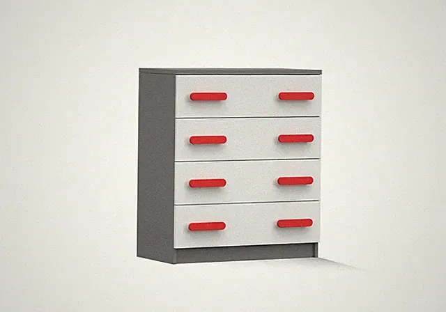 Kommode Sideboard Highboard Kinderzimmer Jugendzimmer JONAS II 02 80 cm