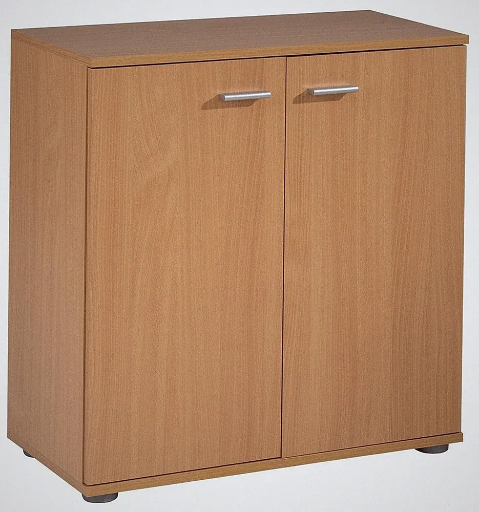 Kommode Sideboard Highboard Schrank Anrichte Wohnzimmer mit 2 Türen Buche Dekor