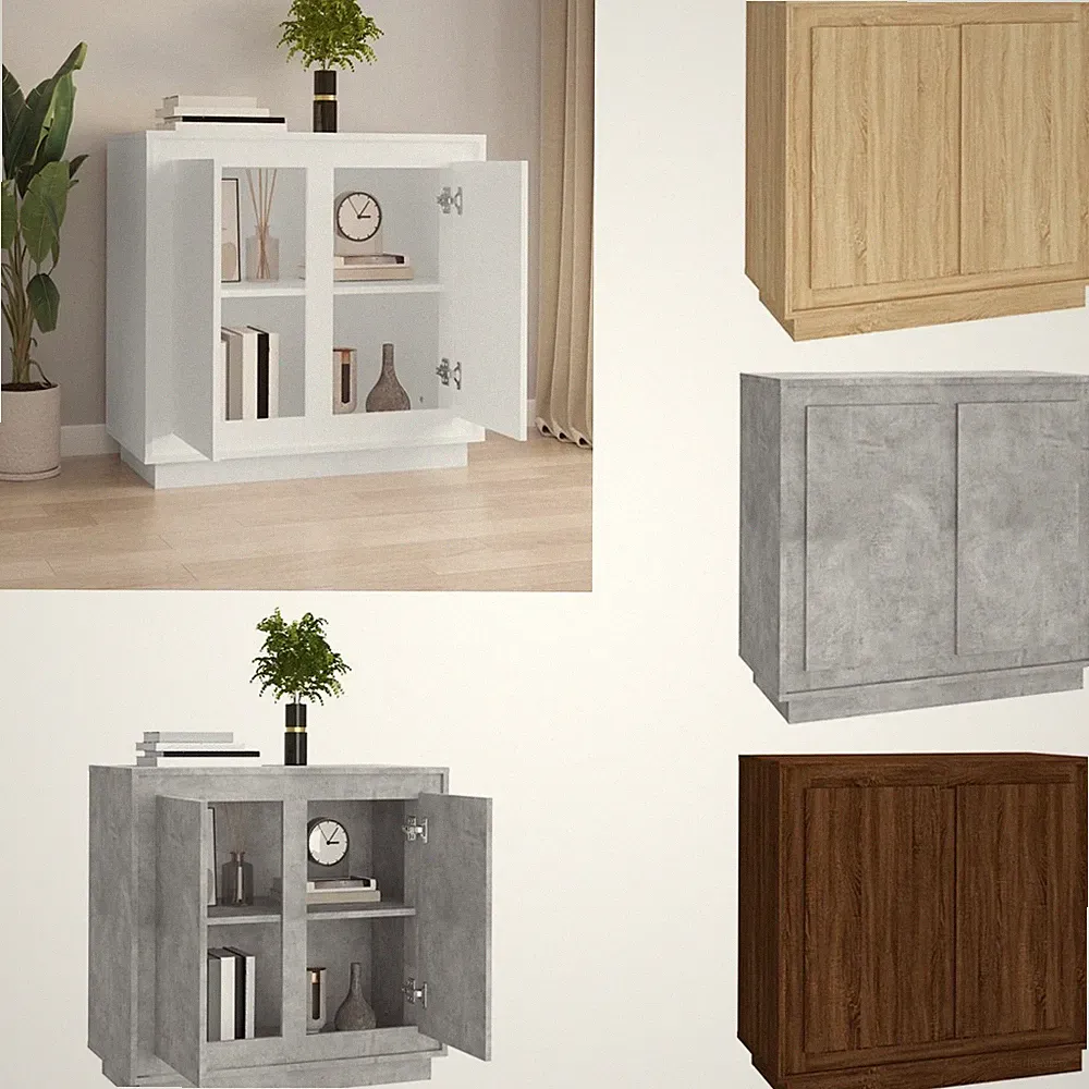 Kommode Sideboard Holz Aufbewahrungsschrank Bodenstehend Möbel Schrank &4 Fächer
