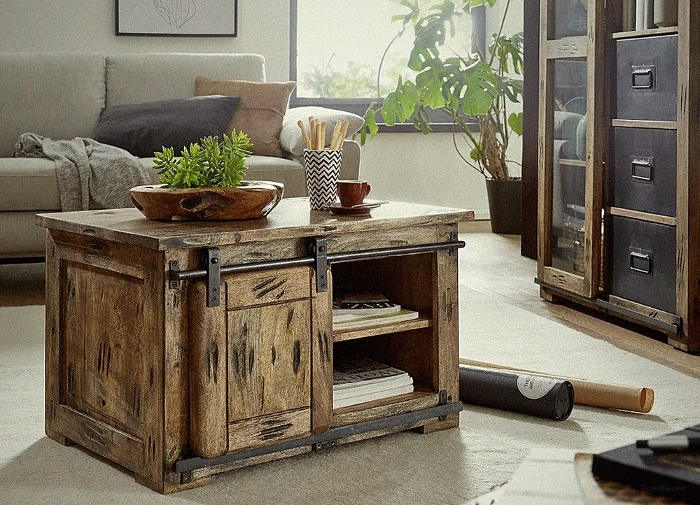 Kommode Sideboard Massivholz 76x51cm Mango Holz massiv & Eisen NEU OVP!!!