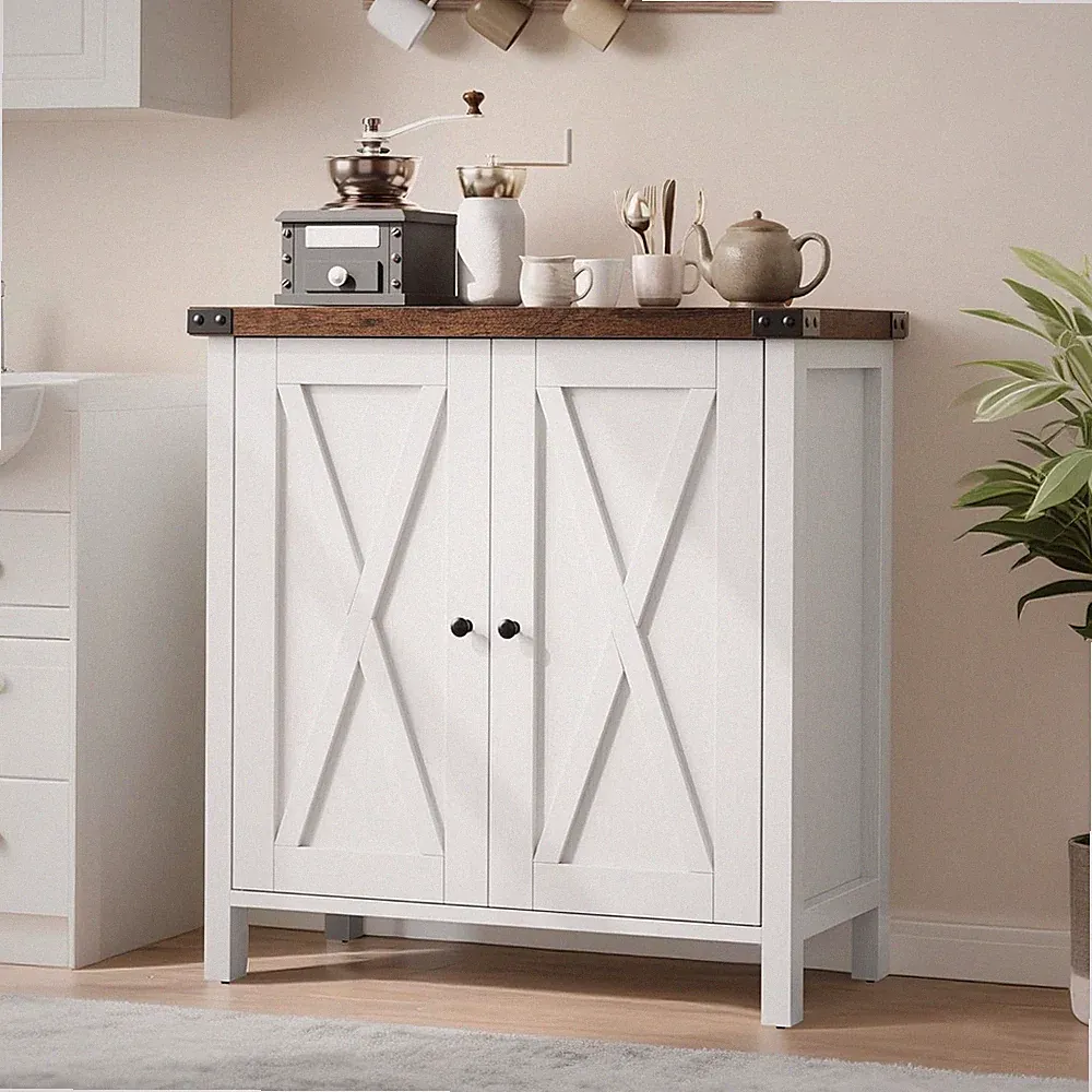 Kommode Sideboard mit 2Türen Küchenschrank Aufbewahrungsschrank Schrank