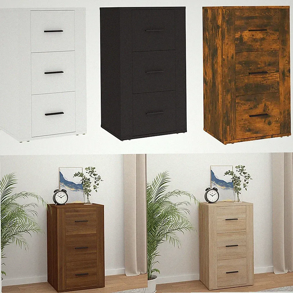 Kommode Sideboard mit 3 Schubladen Holzwerkstoff Anrichte 70 cm Mehrzweckschrank