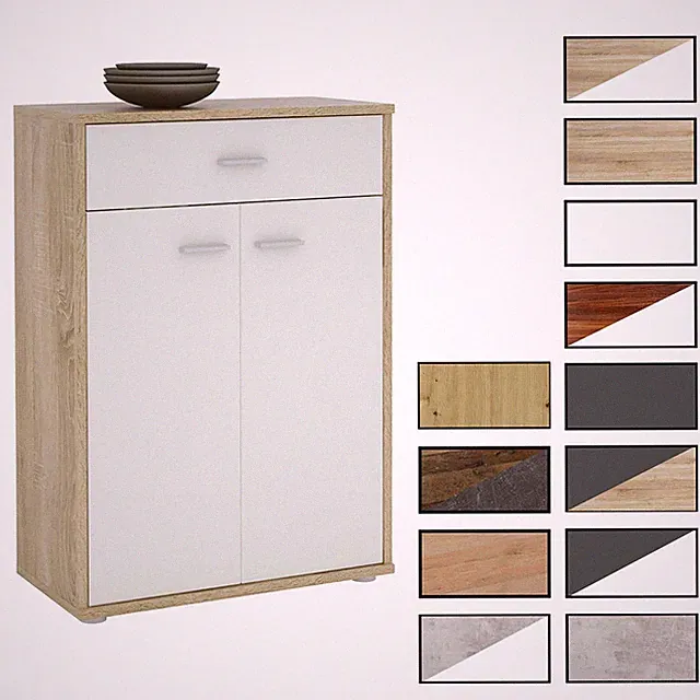 Kommode Sideboard Schrank in verschiedenen Farben 2 Türen Anrichte Highboard