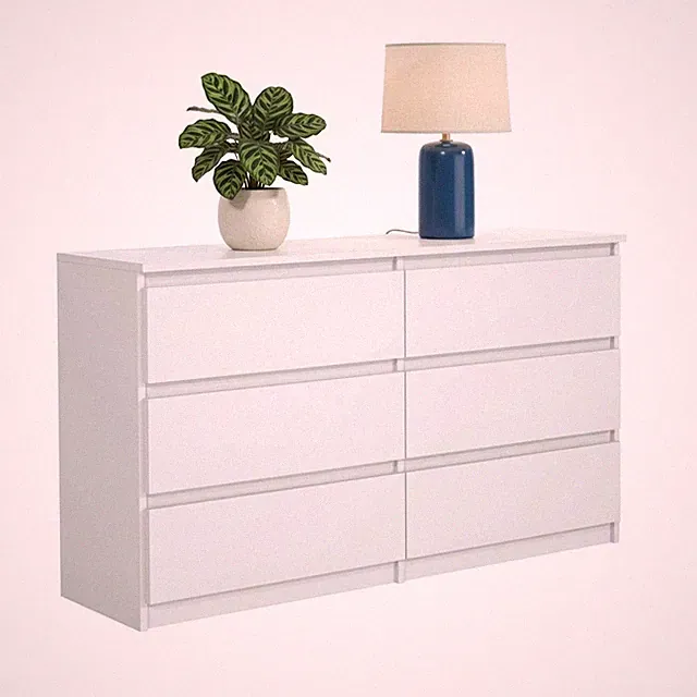 Kommode Sideboard - Schrank mit 6 Schubladen - Schubladenschrank - 100 cm