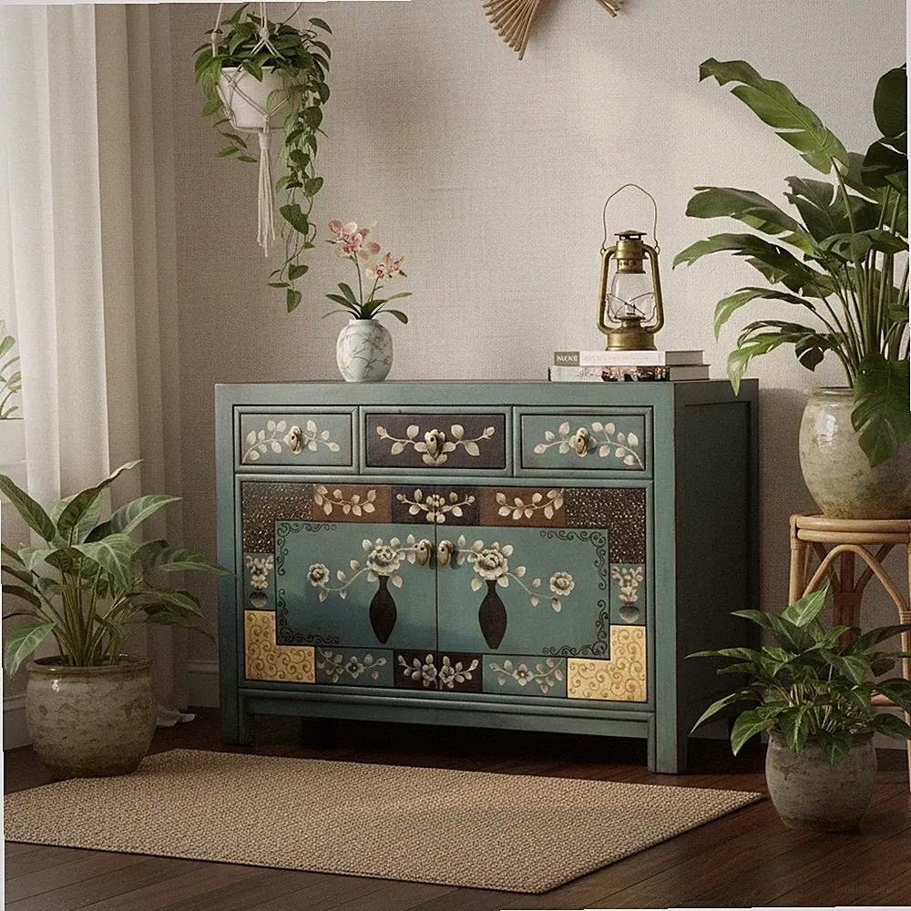 Kommode Sideboard Schrank Möbel Vintage orientalisch chinesisch asiatisch shabby