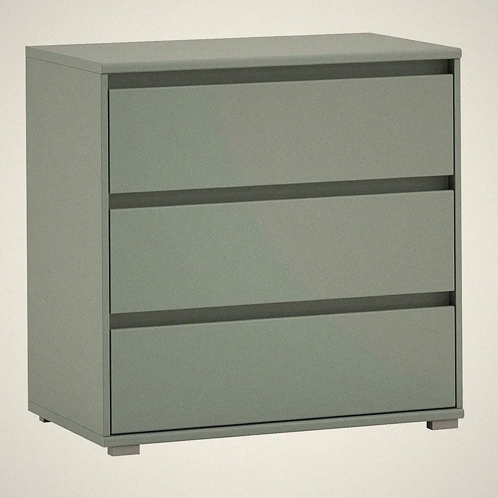 Kommode Sideboard Schubladenkommode 3 Schubladen Salbeigrün 80 x 79 cm