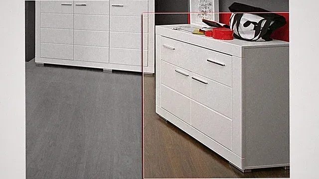 Kommode Snow Sideboard Anrichte für Jugendzimmer in weiß matt 2-türig 95 cm