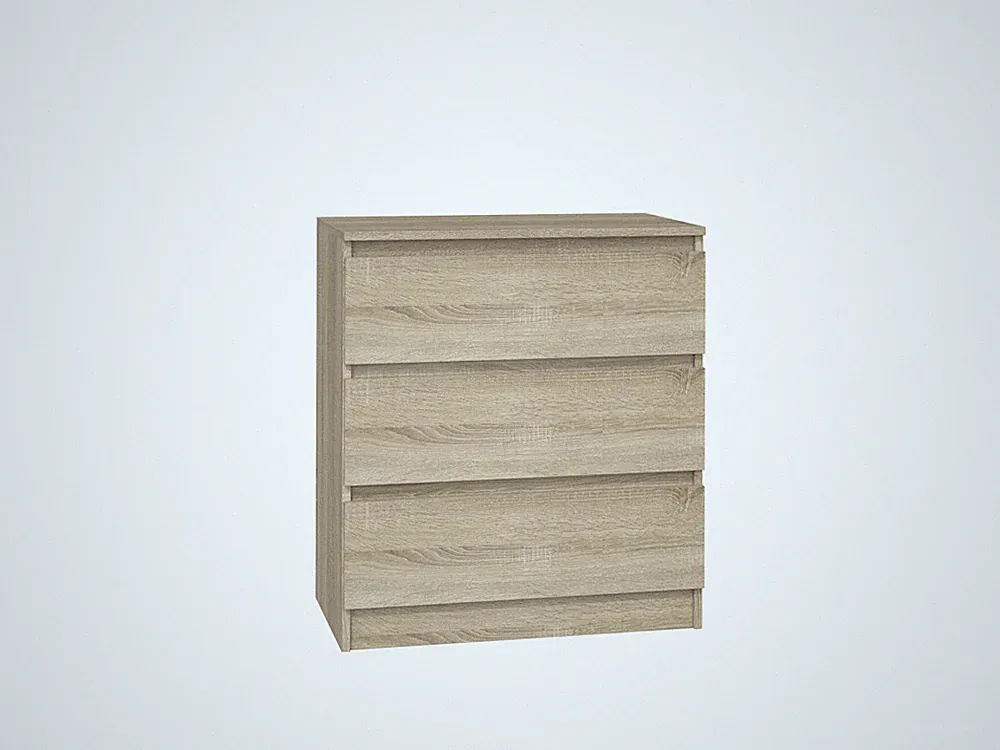 Kommode Sonoma Eiche 3 SchubladenSchrank Schlafzimmer Wohnzimmer 70 cm