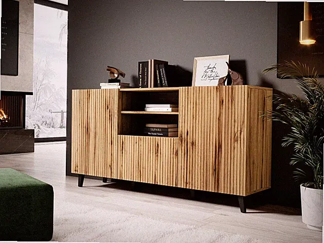 Kommode Tercjo 150 Sideboard Anrichte Moderen Schrank mit Türen Highboard M24