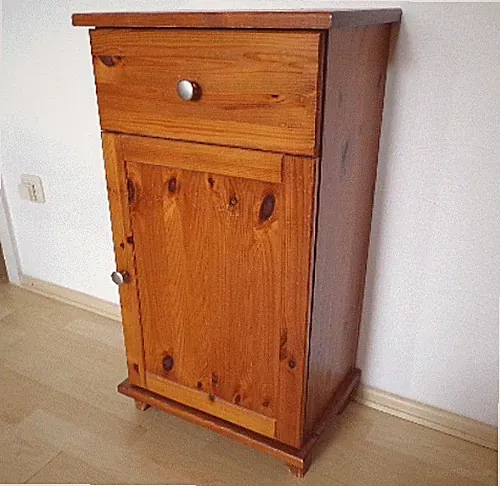 Kommode Unterschrank Landhaus Badschrank WC Bad Holz Schrank Braun