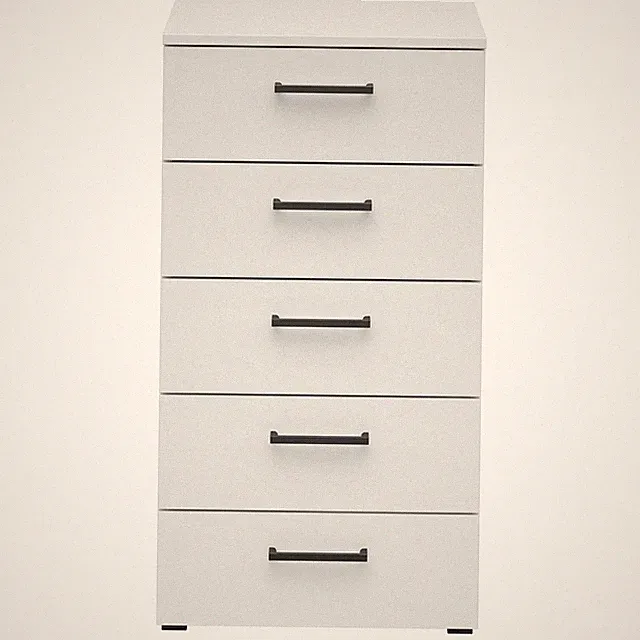 Kommode - weiß - 45 cm breit Sideboard Anrichte Beistellschrank