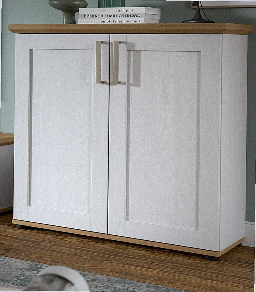 Kommode weiß Landhausstil Lärche Eiche Artisan Landhausmöbel 2-trg. 84 cm Mirano