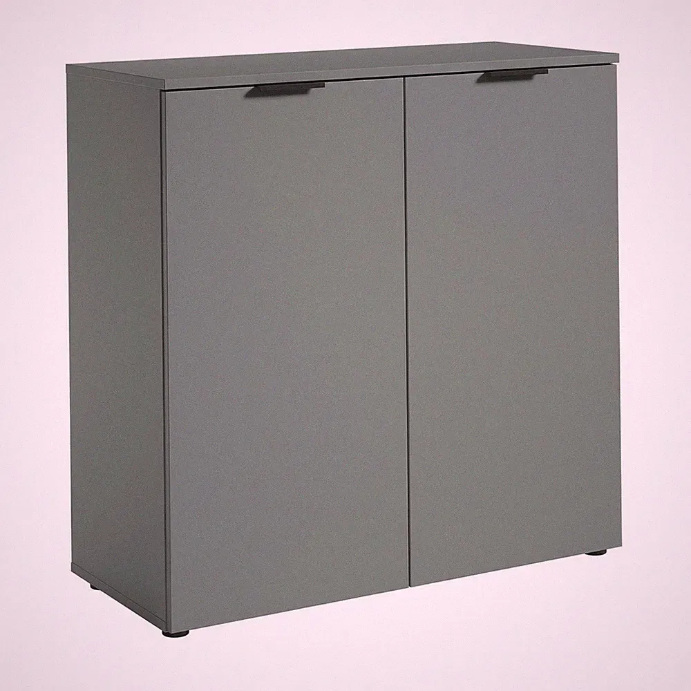 Kommode Wohnzimmerschrank Büroschrank 2 Türen Salbei Dekor 90,2 x 89,7 cm