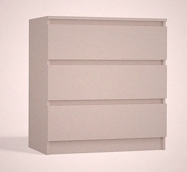 Kommode WOLFGANG Kaschmir 3 Schubladen Sideboard Schlafzimmer Flur