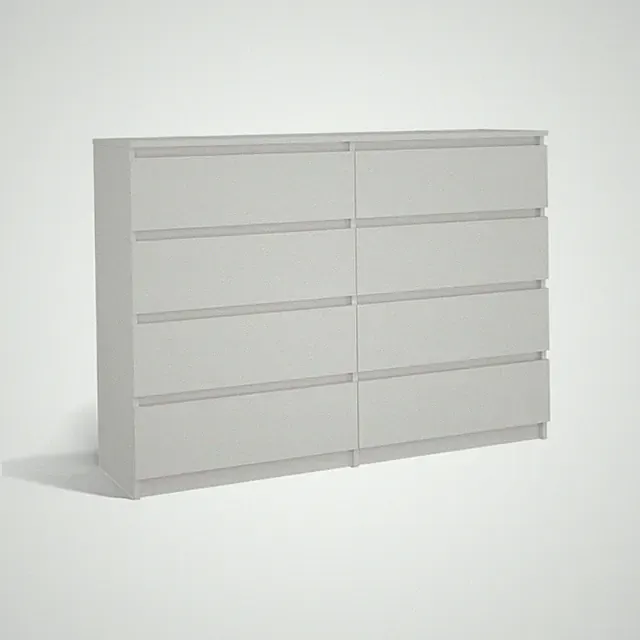 Kommode Wolfgang Weiß 8 Schubladen 138x40x97 cm (8S/140)