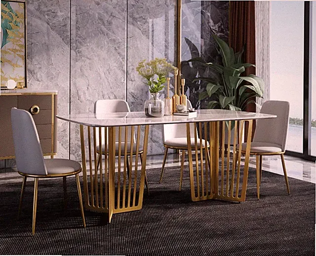 Komplett Set Esstisch + 4 Stühle Esszimmer Set Ess Gruppe Holz Tisch Tische 5tlg
