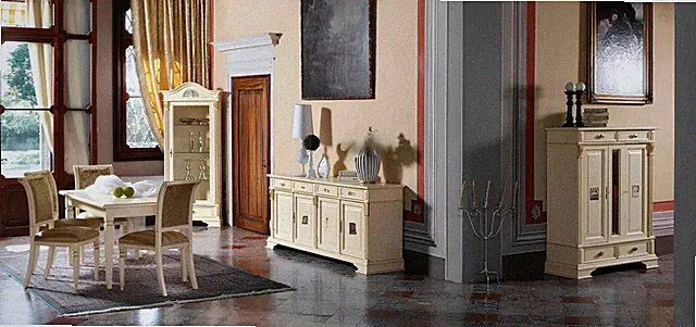 Komplette Esszimmer Garnitur 4x Stühle Anrichte 8tlg. Set Tisch Kommode Gruppe