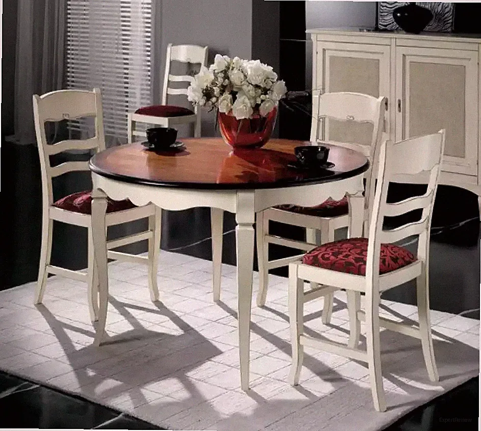 Komplettset Esstisch 4x Stühle Kommode Essgruppe Holztisch Weiß Neu
