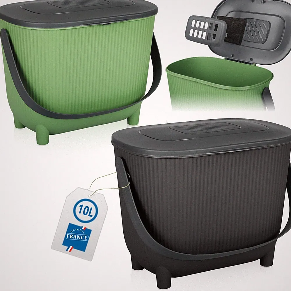 Komposteimer Biomülleimer Bio Müll Behälter 10L Kunststoff Kompostbehälter Küche