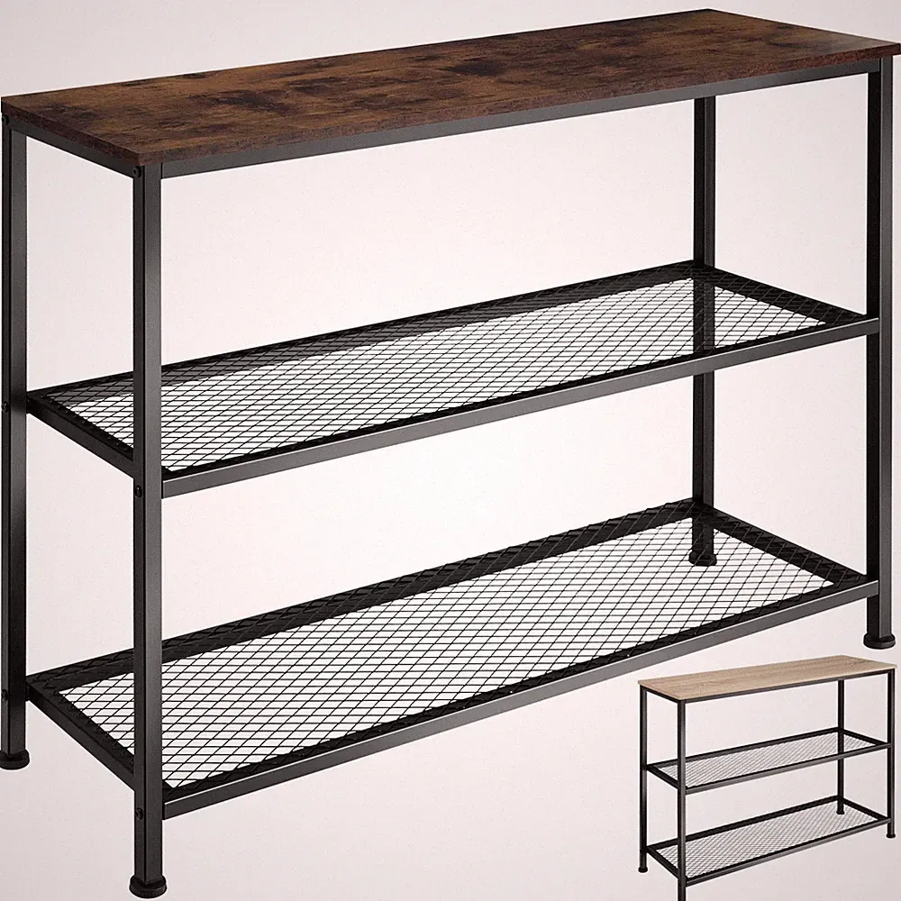 Konsolentisch Beistelltisch Anrichte Flurtisch Sideboard Industrial Look schwarz