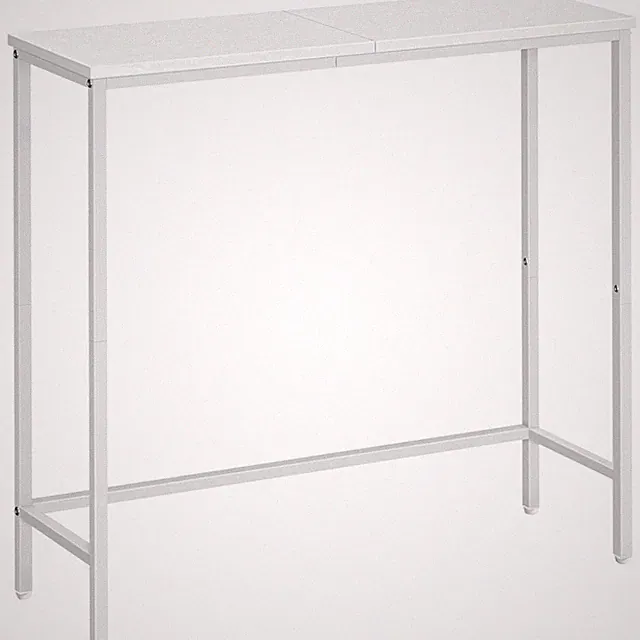 Konsolentisch Beistelltisch Flurtisch 75cm weiß Modern Metall Holzwerkstoff