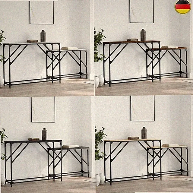 Konsolentisch Beistelltisch Satztisch Sofatisch 2 Stk. Holzwerkstoff DE