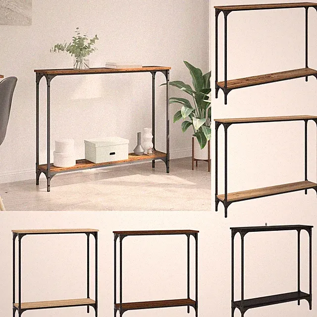 Konsolentisch Beistelltische Sofatisch Flurtisch Dekotisch Sideboard Holz&Metall