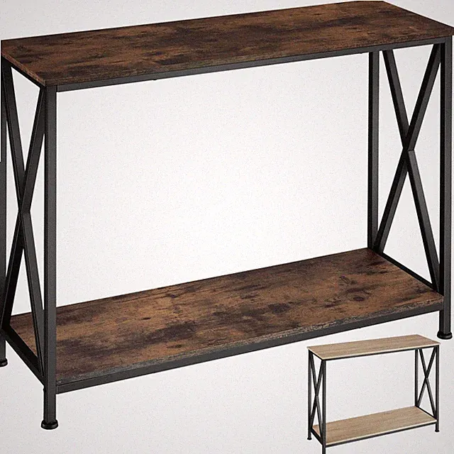 Konsolentisch Flurtisch 100 x 35 x 80,5 cm Beistelltisch Holz + Metall Industrie
