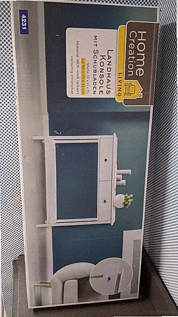 Konsolentisch – Landhausstil Holz Tischkonsole Schubladen