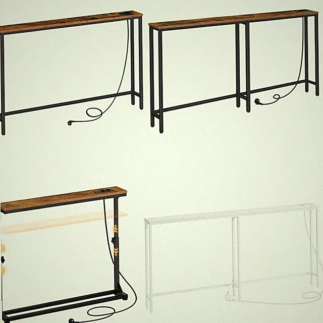 Konsolentisch mit Ladestation Beistelltisch Sofatisch Flurtisch Eingangstisch