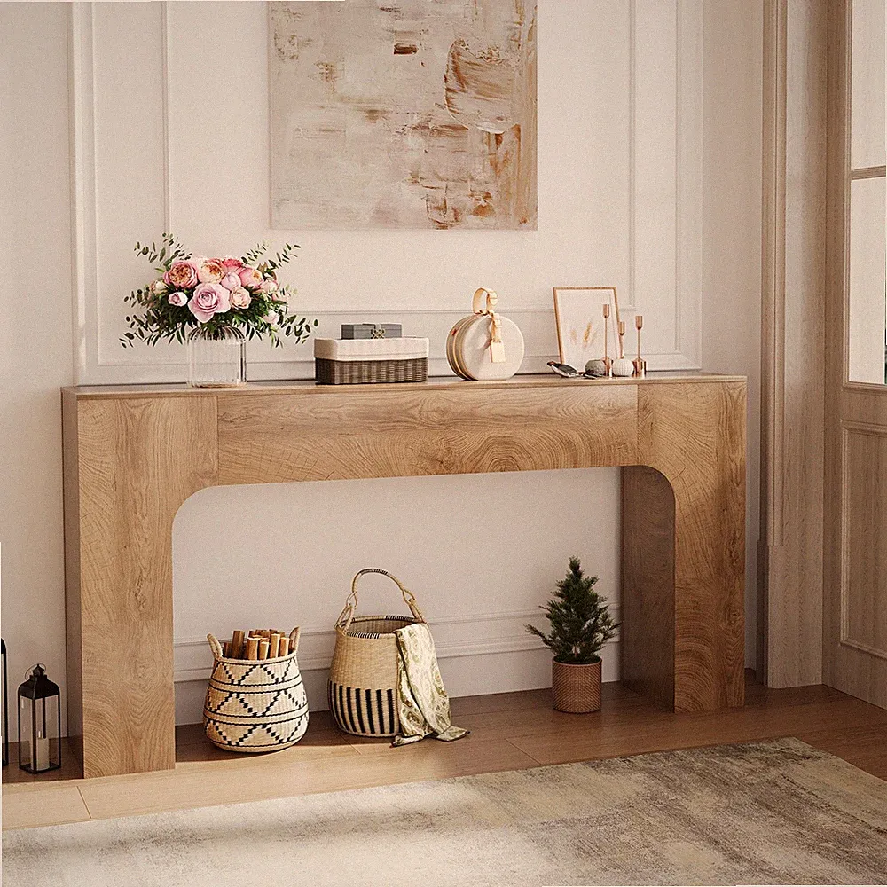 Konsolentisch Schmal 160 cm Landhausstil Flurtisch Holz Rustikal Beistelltisch