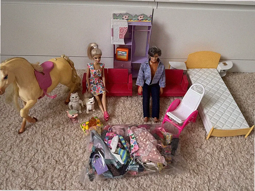 Konvolut Barbie Puppen Möbel Kleidung Pferd