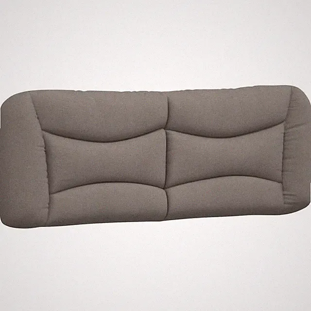 Kopfteil 150x15x48cm Kopfteilkissen Polster Taupe Stoff Polsterung