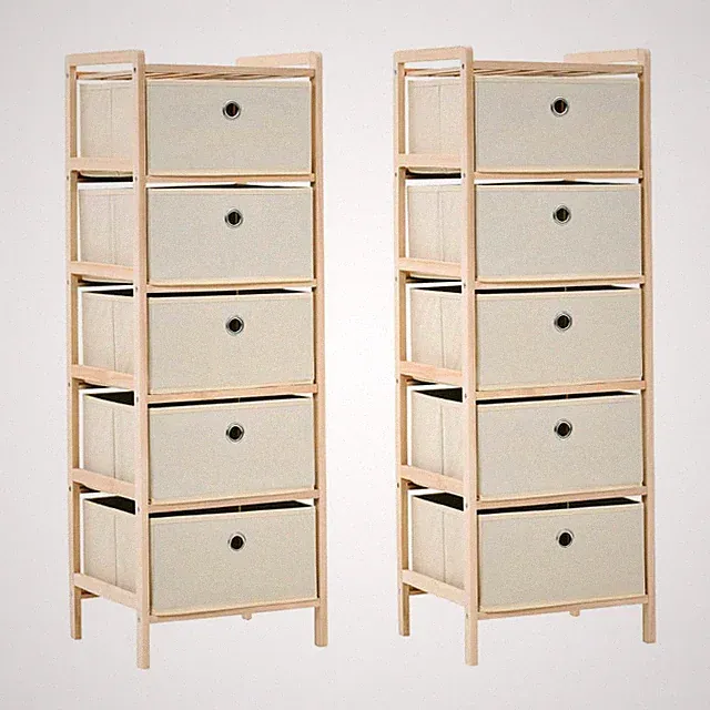 Korb-Kommode Kommode Korbregal Schubfachschrank Schubladenregal Stoffkommode