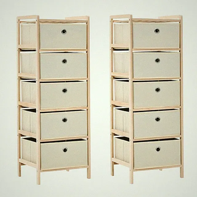 Korb-Kommode Kommode Korbregal Schubfachschrank Schubladenregal Stoffkommode